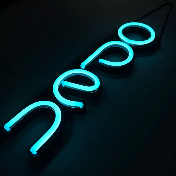 open neon sign